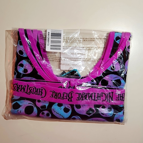 ❤️NWT VINTAGE TORRID BRALETTE NIGHTMARE BEFORE CHRISTMAS JACK HALLOWEEN SIZE 2X - Picture 4 of 11